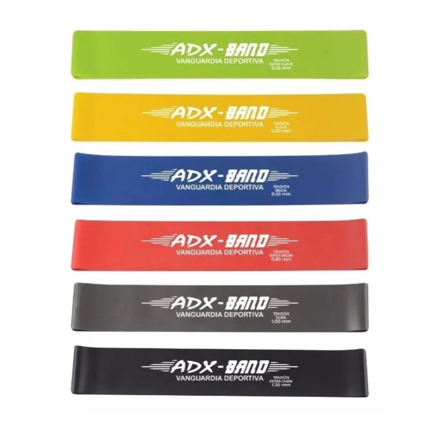 Kit de 5 Bandas de Resistencia ADX – Mejora Física, Fuerza y Flexibilidad